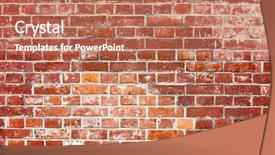  Presentation with red brick wall - Cool new presentation design with brick wall in red backdrop and a coral colored foreground