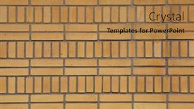  Presentation with art deco - Theme enhanced with brick-wall-of-a-building background and a coral colored foreground