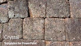  Presentation with sandstone - Presentation design having brick-wall-of-sandstone background and a gray colored foreground