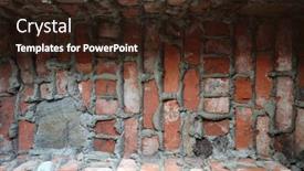  Presentation with brick mortar - Colorful slides enhanced with brick-wall-old-brick backdrop and a wine colored foreground