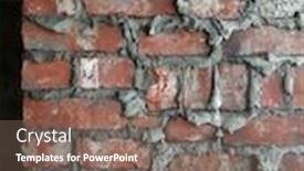  Presentation with brick mortar - Presentation theme enhanced with brick-wall-old-brick background and a gray colored foreground