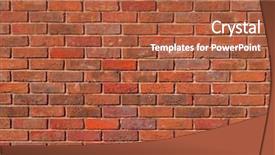  Presentation with brick wall texture - PPT theme having brick-wall-perfect-as-background background and a red colored foreground