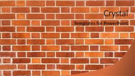  Presentation with brick wall texture - Colorful theme enhanced with regular templates - brick wall texture architectural background backdrop and a red colored foreground