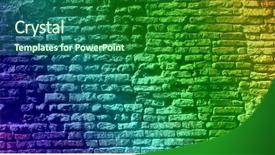  Presentation with street art graffiti - Presentation with brick wall texture or urban background and a forest green colored foreground
