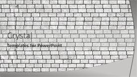  Presentation with brick wall texture - Colorful PPT theme enhanced with brick wall texture seamless background backdrop and a light gray colored foreground