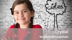  Presentation with digital identity theft - Slide deck consisting of brick wall with idea tree background and a gray colored foreground