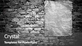  Presentation with brick wall - Amazing PPT theme having brick wall with poster backdrop and a dark gray colored foreground