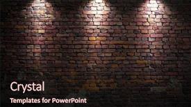 Presentation with brick - Beautiful theme featuring brick wall with stage light backdrop and a wine colored foreground