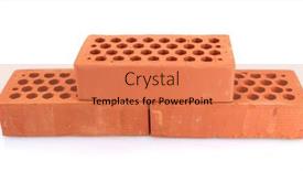  Presentation with white bricks - Amazing theme having bricks-isolated-on-white backdrop and a coral colored foreground