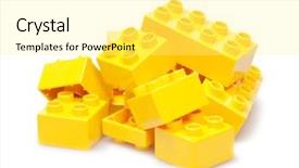  Presentation with white bricks - Beautiful theme featuring bricks isolated on white backdrop and a blonde colored foreground