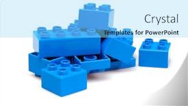  Presentation with white bricks - Presentation having bricks isolated on white background and a arctic colored foreground