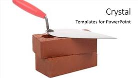  Presentation with brick mortar - Beautiful PPT theme featuring bricks with a mortar backdrop and a white colored foreground