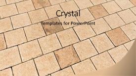  Presentation with concrete block - Slide deck enhanced with brickwork - concrete paver block floor pattern background and a coral colored foreground