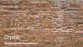  Presentation with old brick wall texture - Amazing PPT theme having brickwork - old brick wall texture backdrop and a coral colored foreground
