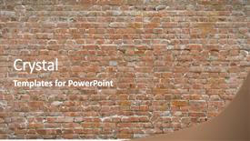  Presentation with old brick wall texture - Colorful PPT theme enhanced with brickwork - old brick wall texture backdrop and a coral colored foreground
