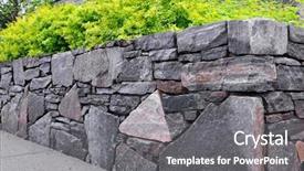  Presentation with rich - Beautiful presentation theme featuring brickwork - retaining wall detail stone wall backdrop and a gray colored foreground