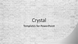  Presentation with white brick wall - Audience pleasing PPT theme consisting of brickwork - white brick wall backdrop and a light gray colored foreground