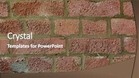  Presentation with red brick wall - Cool new presentation theme with brickwork backgrounds and textures concept - red brick wall backdrop and a tawny brown colored foreground