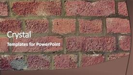  Presentation with red brick wall - Slides having brickwork backgrounds and textures concept - red brick wall background and a violet colored foreground