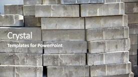  Presentation with building construction - PPT theme consisting of brickwork construction and building material background and a gray colored foreground
