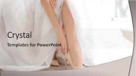  Presentation with dress shoes - Beautiful PPT layouts featuring bridal - bride in a beautiful wedding backdrop and a soft green colored foreground