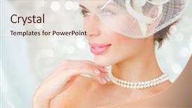  Presentation with bride - Amazing PPT layouts having bridal - bride portrait wedding dress backdrop and a lemonade colored foreground