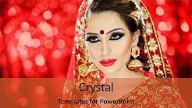  Presentation with bride - Presentation featuring bridal - portrait of a beautiful female background and a red colored foreground