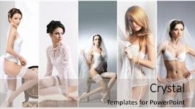  Presentation with young hackers in the concept - Slide deck having bridal lingerie concept collage young background and a  colored foreground