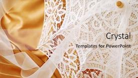  Presentation with bridal shower - Audience pleasing theme consisting of bridal shower - beautiful lace parasol with chiffon backdrop and a lemonade colored foreground