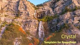  Presentation with provo utah - Beautiful slide deck featuring bridal-veil-falls-provo-utah backdrop and a tawny brown colored foreground