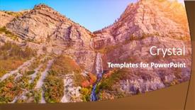  Presentation with provo utah - Presentation design consisting of bridal-veil-falls-provo-utah background and a coral colored foreground