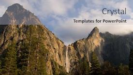  Presentation with yosemite - Audience pleasing slide deck consisting of bridal-veils-fall-yosemite-national backdrop and a light gray colored foreground