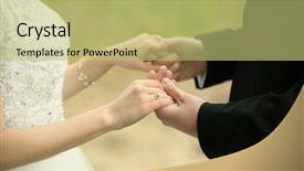  Presentation with bride - Theme with bride and groom holding hands background and a yellow colored foreground