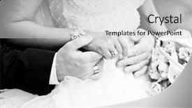 Presentation with black wedding holding hands - Presentation theme having bride and groom holding hands background and a light gray colored foreground