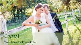  Presentation with bride and groom at wedding - Cool new presentation with bride and groom on wedding backdrop and a mint green colored foreground