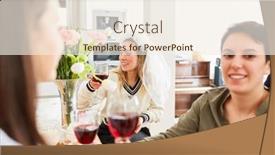  Presentation with hen - Colorful slide set enhanced with bride-before-wedding-with-red backdrop and a cream colored foreground