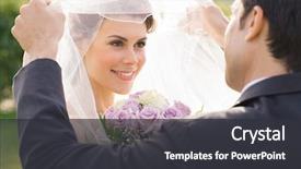  Presentation with bride and groom - Beautiful presentation featuring bride during the wedding backdrop and a dark gray colored foreground