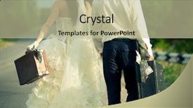  Presentation with cash - Colorful slides enhanced with bride groom wedding - close up of young newlywed backdrop and a mint green colored foreground