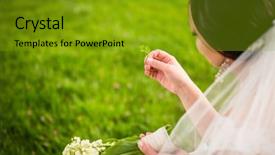  Presentation with wedding - PPT theme enhanced with bride-on-her-wedding-day background and a  colored foreground