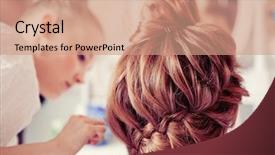  Presentation with bride - Audience pleasing slide deck consisting of bride on the wedding backdrop and a  colored foreground