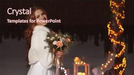  Presentation with power plug winter - Cool new theme with bride outdoors on winter even backdrop and a  colored foreground