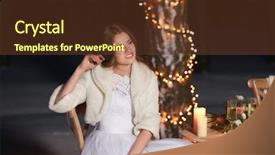  Presentation with winter and transition - Slide deck featuring bride outdoors on winter even background and a  colored foreground