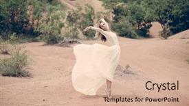  Presentation with white wedding - Presentation design featuring free vwedding - beautiful young bride posing outdoors background and a  colored foreground