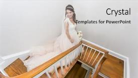  Presentation with married - Amazing PPT theme having bride preparing to be married backdrop and a light gray colored foreground