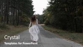  Presentation with bride - Slide set with bride-running-away-run-away background and a dark gray colored foreground