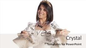  Presentation with yes - Theme with bride saying yes background and a soft green colored foreground