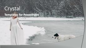  Presentation with bride - Slides enhanced with bride-stading-outdoor-at-white background and a gray colored foreground