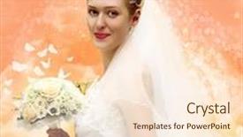  Presentation with bride - Audience pleasing slides consisting of bride with bouquet collage backdrop and a lemonade colored foreground