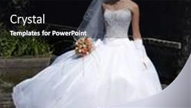  Presentation with bride - Slides with bride-with-bouquet-outdoor background and a  colored foreground