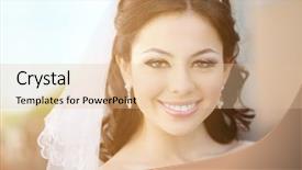  Presentation with coconut oil hair care - Cool new presentation with bride with long hair outdoor backdrop and a lemonade colored foreground